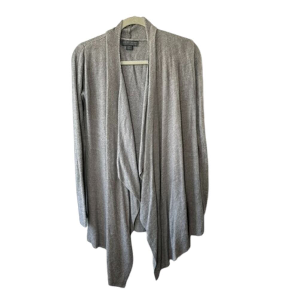 Barefoot Dreams Cozychic Lite Island Wrap Sweater Dove Gray S/M Small Medium